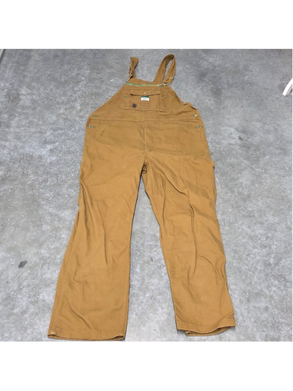 Liberty Overalls Men’s 40 X 32 Brown Denim Cabincore Streetwear Utility Workwear